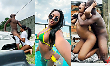 Bartira Luz es follada duro al lado de su coche